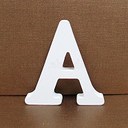 Letter Wooden Ornaments, for Home Wedding Decoration Shooting Props, Letter.A, 100x100x15mm(LETT-PW0002-61A)