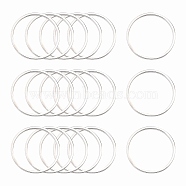 Brass Linking Rings, Lead Free & Nickel Free, Ring, Silver Color Plated, 20x1mm, about 1000pcs/bag(KK-S327-06S-20mm)