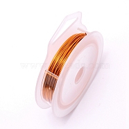 Round Copper Craft Wire, Peru, 24 Gauge, 0.5mm, about 30m/roll(CWIR-WH0001-0.5mm-15)