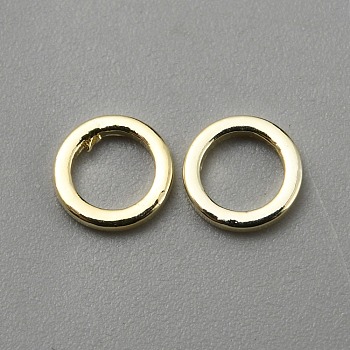 Brass Linking Rings, Round Ring, Long-Lasting Plated, Real 14K Gold Plated, 5x1mm, Inner Diameter: 3.5mm