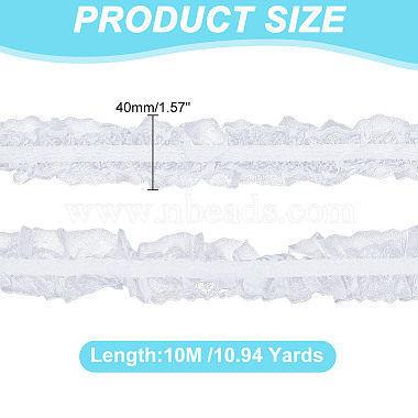 10M Double Layer Polyester Flower Elastic Lace Trim(OCOR-DC0001-21A)-2