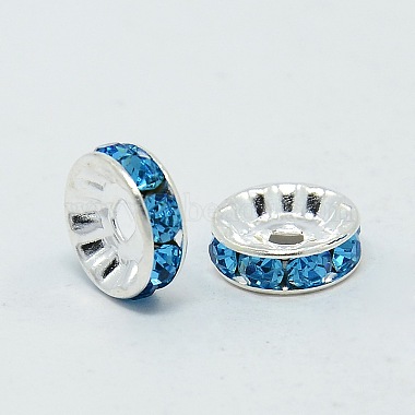 Brass Grade A Rhinestone Spacer Beads(RSB039NF-13)-2