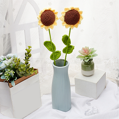Cotton Knitting Artificial Flower(AJEW-WH0013-50)-5