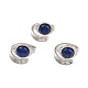 Oval Natural Lapis Lazuli Cuff Ring(RJEW-I079-01F)-1