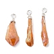 Electroplated Raw Rough Natural Quartz Crystal Copper Wire Wrapped Pendants(PALLOY-JF02410-02)-1