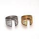Simple 316 Stainless Steel Wide Band Hollow Cuff Rings(RJEW-F046-31)-1