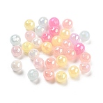 Plastic Beads, AB Color Plated, Round, Mixed Color, 8mm, Hole: 2mm, about 2083pcs/500g(KY-L082-02B)