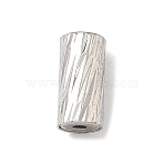 Brass Magnetic Clasps, Textured Column, Platinum, 8x4mm, Hole: 1mm(KK-C066-16P)