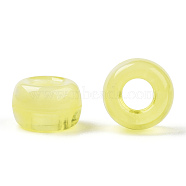 Acrylic Beads, Two Tone, Barrel, Champagne Yellow, 9x6mm, Hole: 3.7mm, about 1700pcs/500g(KY-C013-06H)