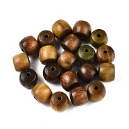 Natural SabdalWood Beads, Dyed, Column, Olive, 8x7mm, Hole: 1.8mm, 1415pcs/500g(WOOD-N016-48)