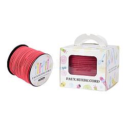 Faux Suede Cord, Faux Suede Lace, Paper Box Packing, Light Coral, 3.0x1.4mm, about 98.43yards/roll(90m/roll)(LW-JP0001-3.0mm-1144)