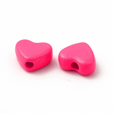 Heart Spray Painted Alloy Beads(FIND-G053-01A)-3