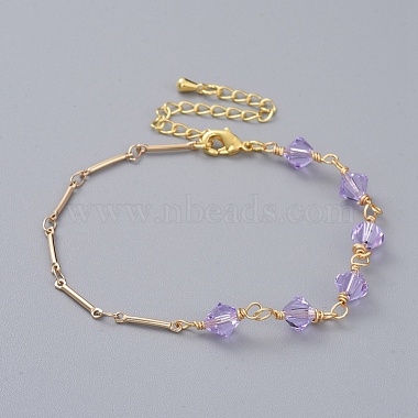 Lilac Brass Bracelets