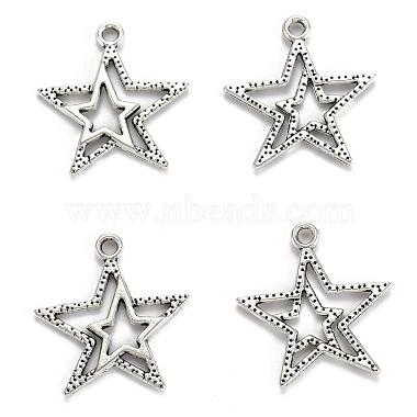 Antique Silver Tibetan Style Star Pendant(Left and Right Random Delivery)(X-LF8939Y)-4