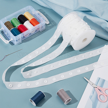 10 Yards 2-Row Plastic Snap Button Tape(FIND-OC0003-85B)-5