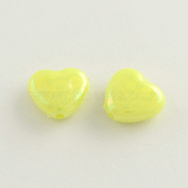 AB Color Plated Heart Acrylic Beads(SACR-Q106-07)-2
