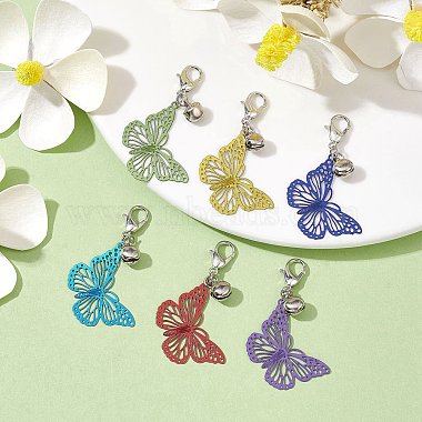 Butterfly Stainless Steel Pendant Decoration(HJEW-JM01465)-2