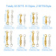 32 Sets 16 Styles Brass Magnetic Clasps(KK-KS0001-28)-3