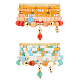 Elite 2 Sets 2 Style Natural Dyed Malaysia Jade & Agate & Glass Seed Beaded Stretch Bracelets Set(BJEW-PH0004-29)-1
