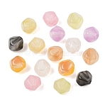 Luminous Resin Beads, Cone, with Glitter Powder, Glow in the Dark, Faceted, Mixed Color, 12x11.5x11.5mm, Hole: 2.5mm(RE-CBAC4C7-18)