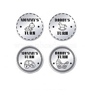 201 Stainless Steel Commemorative Coins, Decision Maker Coin, Double Sided Laser Engraving, Flat Round, Word, 30x2mm, 2pcs/set(AJEW-WH0454-004)