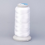 Polyester Thread, for Custom Woven Jewelry Making, White, 0.7mm, about 310m/roll(NWIR-K023-0.7mm-20)