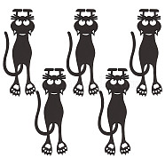 Acrylic Cat Bookmarks, Book Maker for Student Teacher Book Lovers, Black, 123x36x2mm(AJEW-WH0323-37)