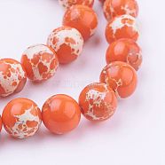 Synthetic Imperial Jasper Beads Strands, Dyed, Round, 10mm, Hole: 1mm, about 38pcs/strand, 15.35 inch(39cm)(G-E374-10mm-03A)