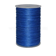 Waxed Polyester Cord, 9-Ply, Royal Blue, 0.65mm, about 21.87 yards(20m)/roll(YC-E006-0.65mm-A21)