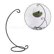 Iron Display Stand, Plant Hanger, Ornaments Display Holder, for Hanging Globe Witch Ball Art Craft, Home Party Decorations Hook, Black, 34x15.5x12.5cm(IFIN-H062-C-02)