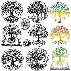 Custom PVC Plastic Clear Stamps, for DIY Scrapbooking, Photo Album Decorative, Cards Making, Stamp Sheets, Film Frame, Tree of Life, 160x110x3mm(DIY-WH0439-0372)