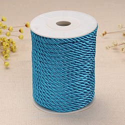 Twisted Nylon Thread, Dodger Blue, 5mm, about 18~19yards/roll(16.4m~17.3m/roll)(NWIR-A001-16)