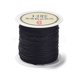 12-Ply Round Nylon Thread, with Spool, Black, 0.8mm, about 27.34 Yards(25m)/Roll(NWIR-Q001-01D-05)