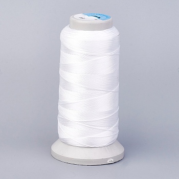 Polyester Thread, for Custom Woven Jewelry Making, White, 0.7mm, about 310m/roll