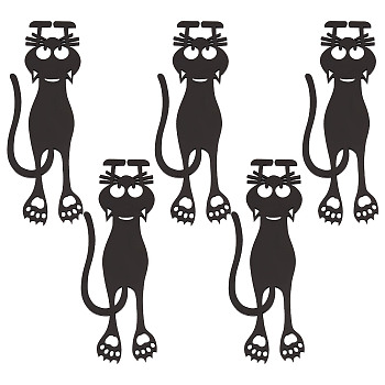 Acrylic Cat Bookmarks, Book Maker for Student Teacher Book Lovers, Black, 123x36x2mm
