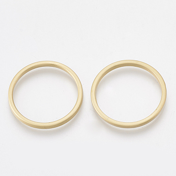 Smooth Surface Alloy Linking Rings, Ring, Matte Gold Color, 35x2mm