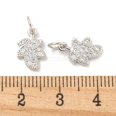 Anhänger aus Messing mit Gestellbeschichtung aus klarem Cubic Zirkonia(KK-B093-14P)-3