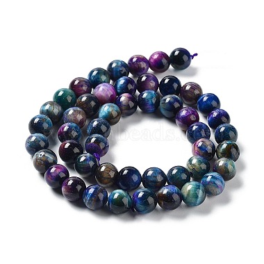 Natural Rainbow Tiger Eye Beads Strands(G-NH0002-A01-B01)-3
