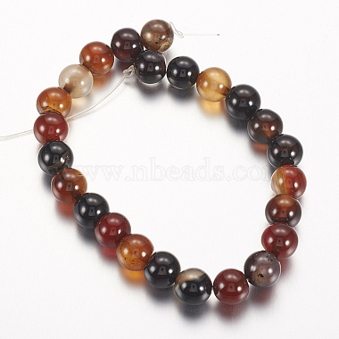 Natural Agate Beads Strands(G-G515-10mm-04)-2