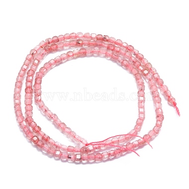 Natural Strawberry Quartz Beads Strands(G-P457-B01-38)-3