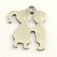 Valentines Day Gifts Ideas 201 Stainless Steel Lover Stamping Blank Tag Pendants(STAS-S031-15)-2