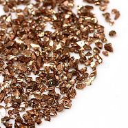 Piezo Glass Beads, No Hole Beads, Chip, Saddle Brown, 1.5~2x1.5~2mm(X-PIEG-R001-D06)