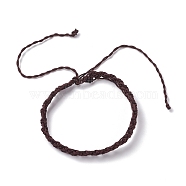 Nylon Thread Braided Cord Bracelet, Lucky Adjustable Bracelet for Women, Coconut Brown, Inner Diameter: 2~4-3/4 inch(5.1~12.1cm)(BJEW-JB07412-04)