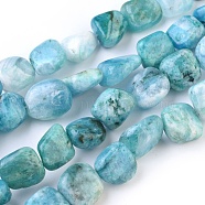 Natural Hemimorphite Beads Strands, Dyed, Tumbled Stone, Nuggets, 12~24x12~14x7~12mm, Hole: 1mm, about 29pcs/strand, 15.9~16.1 inch(40.5~41cm)(X-G-I250-02D)
