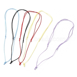Adjustable Braided Nylon Cord Necklace Making, Mixed Color, 21-7/8~22-1/4 inch(55.6~56.4cm)(AJEW-JB01164)