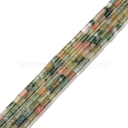 Natural Indian Agate Beads Strands, Column, 4x2.5mm, Hole: 1mm, about 87pcs/strand, 14.88~15.12 inch(37.8~38.4cm)(G-M389-14)
