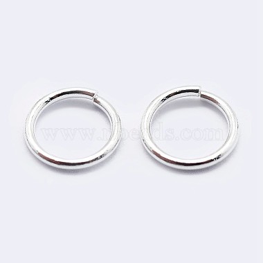 925 кольца с открытыми скачками стерлингового серебра(STER-F036-02S-0.8x5mm)-2
