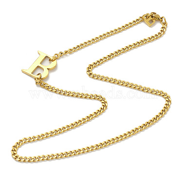 Letter B 304 Stainless Steel Necklaces
