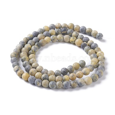 Natural Yellow Turquoise(Jasper) Beads Strands(G-H245-02A)-2