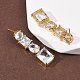 Rectangle Brass Micro Pave Cubic Zirconia Dangle Stud Earrings(EJEW-C174-06G-01)-3